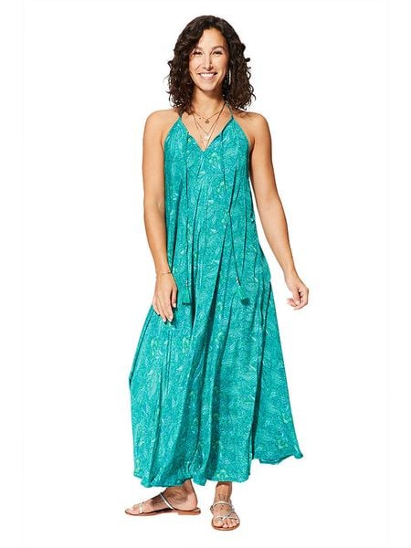 Ipanima Sukienka w kolorze turkusowym rozmiar: 38/40. Niebieskie sukienki Ipanima, na co dzień, bez wzorów, klasyczne, bez kołnierzyka, bez ramiączek, maxi, proste. Za 120,95 zł.