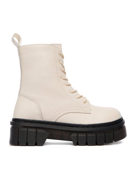 DeeZee Trzewiki 13258-2 Beżowy. Brązowe botki DeeZee, bez wzorów, ze skóry, bez obcasa, na płaskiej podeszwie, bez zapięcia. Za 299,99 zł.