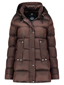 Geographical Norway Kurtka zimowa "Dolidia" w kolorze brązowym rozmiar: XL. Brązowe kurtki Geographical Norway, na zimę, xl, bez wzorów, z puchu, bez kaptura. Za 202,95 zł.