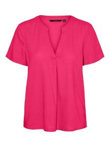 Vero Moda Bluzka w kolorze różowym rozmiar: S. Różowe bluzki Vero Moda, s, bez wzorów, bez kołnierzyka, bez ramiączek. Za 41,69 zł.