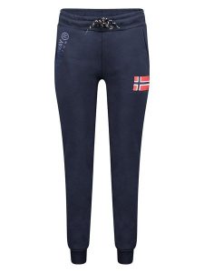 Geographical Norway Spodnie dresowe "Monbichon" w kolorze granatowym rozmiar: XL. Niebieskie spodnie dresowe Geographical Norway, xl, bez wzorów, z dresówki. Za 100,95 zł.