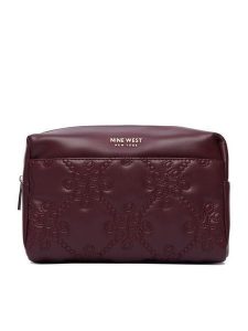 Nine West Kosmetyczka CEO-NW-W1-030-AW26 Bordowy. Czerwone kosmetyczki Nine West, bez wzorów, ze skóry, bez dodatków. Za 79,99 zł.