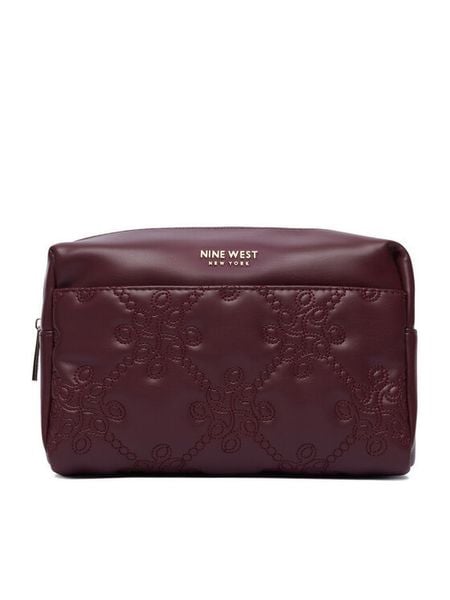 Nine West Kosmetyczka CEO-NW-W1-030-AW26 Bordowy. Czerwone kosmetyczki Nine West, bez wzorów, ze skóry, bez dodatków. Za 79,99 zł.