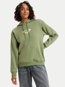 Roxy Bluza Vl Surf Stoked Hoodie Brushed ERJFT05028 Khaki Regular Fit. Brązowe bluzy Roxy, s, bez wzorów, z bawełny, bez kaptura. Za 229,99 zł.