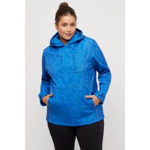 Damskie Kurtka Softshell HYPRAR modne cętki hydrofonowa oddychająca. Niebieskie kurtki Ulla Popken, plus size, bez wzorów, z elastanu, bez kaptura. Za 584,99 zł.