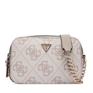 Torebka Guess. Brązowe listonoszki Guess, z aplikacjami, bez dodatków. Za 549,99 zł.