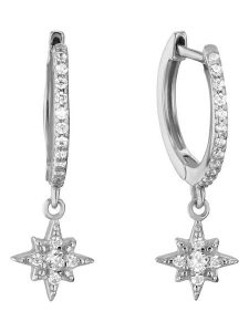 Les Favorites Srebrne kolczyki-kreole z cyrkoniami rozmiar: onesize. Szare kolczyki Les Favorites, z cyrkonią, srebrne. Za 78,99 zł.