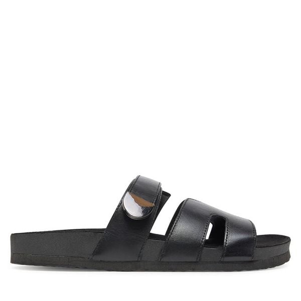 Klapki Lasocki. Czarne klapki Lasocki, bez wzorów, bez obcasa. Za 139,99 zł.