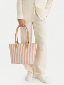 MEXX Torebka CEO-MEXX-K-006-09 Beżowy. Brązowe shopper bag Mexx, bez wzorów, z materiału, bez dodatków. Za 179,99 zł.