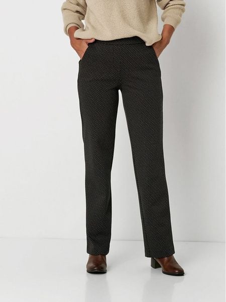 Relaxed by TONI Spodnie "Scarlet" w kolorze granatowym rozmiar: 38/L19. Niebieskie spodnie z wysokim stanem Relaxed by TONI, bez wzorów, z materiału, z podwyższonym stanem. Za 148,26 zł.