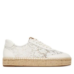 Espadryle LAUREN RALPH LAUREN. Białe espadryle Lauren Ralph Lauren, bez wzorów, bez obcasa. Za 769,99 zł.