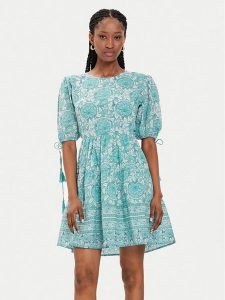 Pepe Jeans Sukienka letnia Margot PL953478 Niebieski Regular Fit. Niebieskie kombinezony Pepe Jeans, na lato, xl, bez wzorów, z bawełny, bez kołnierzyka, bez ramiączek. Za 299,99 zł.