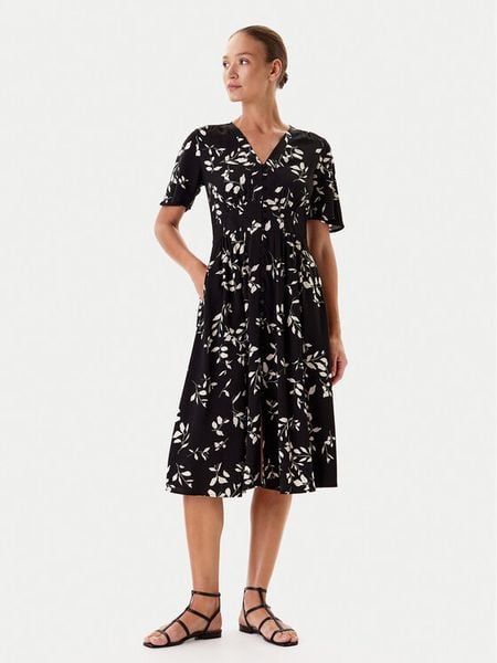 Tatuum Sukienka codzienna Naela 1 T2504.212 Czarny Regular Fit. Czarne kombinezony Tatuum, bez wzorów, z wiskozy, bez kołnierzyka, bez ramiączek. Za 199,99 zł.