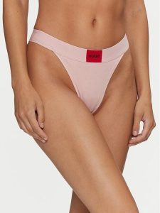 Hugo Stringi Red Label 50503102 Różowy. Czerwone stringi Hugo, bez wzorów, z bawełny. Za 59,99 zł.