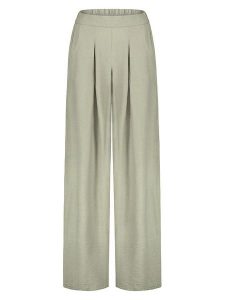 Sublevel Spodnie w kolorze jasnozielonym rozmiar: XXL. Zielone spodnie z wysokim stanem Sublevel, bez wzorów, z materiału, z podwyższonym stanem. Za 82,99 zł.