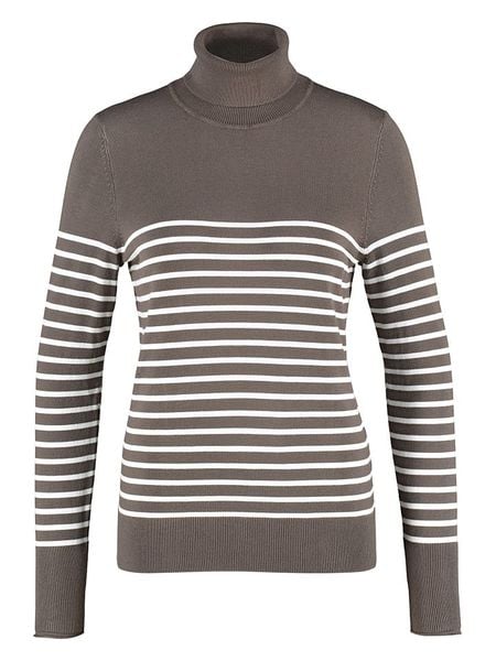 TAIFUN Sweter w kolorze szaro-białym rozmiar: 38. Białe golfy Taifun, bez wzorów, ze splotem. Za 83,03 zł.