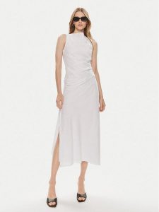 Samsøe Samsøe Sukienka letnia Sahira F24100120 Biały Slim Fit. Białe sukienki Samsøe & Samsøe, na lato, xs, bez wzorów, z bawełny, bez kołnierzyka, bez ramiączek. Za 579,99 zł.
