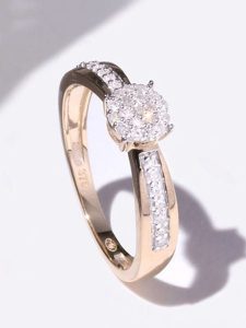 DIAMOND & CO Złoty pierścionek "Romantic" z diamentami rozmiar: 54. Żółte pierścionki Diamond & Co, z diamentem, złote. Za 1 336,63 zł.