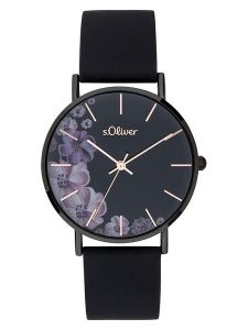 S.Oliver Zegarek kwarcowy w kolorze czarnym rozmiar: onesize. Czarne, analogowe zegarki s.Oliver. Za 121,99 zł.