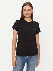 Polo Ralph Lauren T-Shirt 211898698007 Czarny Regular Fit. Czarne t-shirty Polo Ralph Lauren, xl, bez wzorów, z bawełny, bez kołnierzyka, bez ramiączek. Za 249,99 zł.