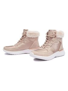 SAM73 Botki "Antlia" w kolorze beżowym rozmiar: 40. Brązowe botki sam73, bez wzorów, z materiału, bez obcasa, bez zapięcia. Za 202,03 zł.