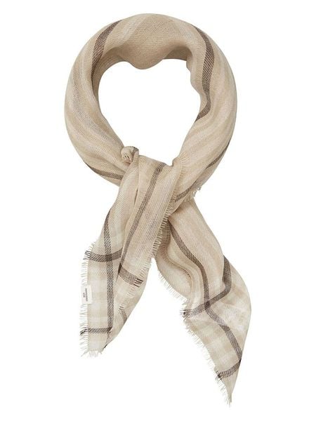 Becksöndergaard Chusta "Grafa" w kolorze beżowym - 65 x 65 cm rozmiar: onesize. Brązowe apaszki i chusty Becksöndergaard, bez wzorów, z kaszmiru. Za 100,99 zł.