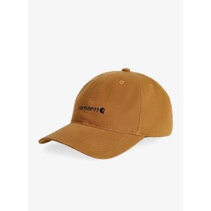 Czapka z daszkiem damska Carhartt Canvas Embroidered Graphic Cap. Brązowe czapki CARHARTT, bez wzorów, sportowe. Za 83,99 zł.