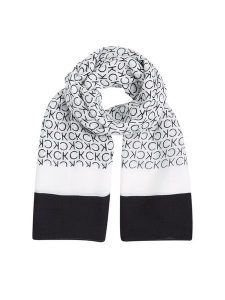 Calvin Klein Chusta K60K612706 Czarny. Czarne apaszki i chusty Calvin Klein, bez wzorów, z materiału. Za 169,99 zł.