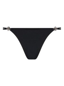 Guess Stringi O5BE14 KCF20 Czarny. Czarne stringi Guess, z aplikacjami, z syntetyku. Za 179,99 zł.