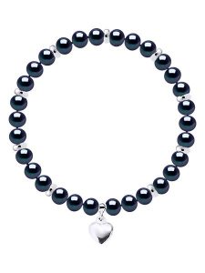 Pearline Bransoletka z perłami z zawieszką rozmiar: onesize. Czarne bransoletki Pearline, z perłą, srebrne. Za 217,99 zł.