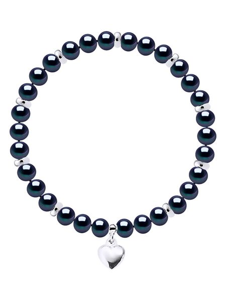 Pearline Bransoletka z perłami z zawieszką rozmiar: onesize. Czarne bransoletki Pearline, z perłą, srebrne. Za 217,99 zł.