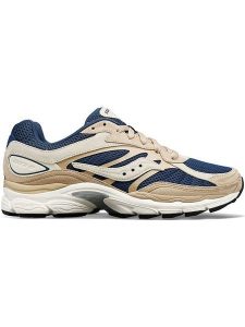 Saucony Skórzane sneakersy w kolorze beżowo-granatowym rozmiar: 44. Brązowe trampki Saucony, bez wzorów, z materiału, bez zapięcia. Za 383,03 zł.