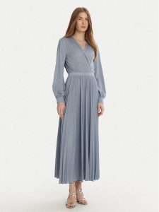 Marella Sukienka dzianinowa Cascia 2513621091 Niebieski Regular Fit. Niebieskie sukienki Marella, s, bez wzorów, z dzianiny, bez kołnierzyka, bez ramiączek. Za 669,99 zł.