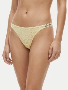 Calvin Klein Underwear Stringi LV00QD5154 Biały. Białe stringi Calvin Klein Underwear, bez wzorów, z syntetyku. Za 79,99 zł.