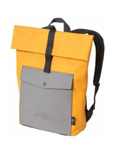 Plecak z rolowaną komorą ze skóry syntetycznej 17L - honey/grey Meatfly. Szare plecaki Meatfly. Za 237,99 zł.