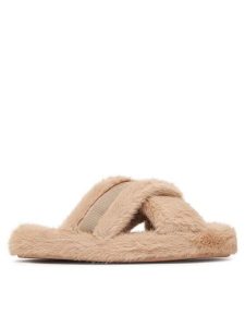 Tommy Hilfiger Kapcie Th Feminine House Shoes FW0FW09615 Beżowy. Brązowe kapcie TOMMY HILFIGER, bez wzorów. Za 189,99 zł.