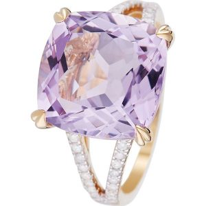 CARATELLI Złoty pierścionek "Pink Fiction" z diamentami rozmiar: 60. Różowe pierścionki CARATELLI, z ametystem, złote. Za 1 731,99 zł.