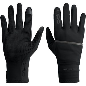 Rękawice Odlo Gloves full finger MULTISPORT WINDPROOF LIGHT. Czarne rękawiczki ODLO, bez wzorów. Za 229,99 zł.