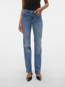 Vero Moda Dżinsy - Regular fit - w kolorze niebieskim rozmiar: M/L30. Niebieskie jeansy Vero Moda, z aplikacjami, ze skóry. Za 158,10 zł.