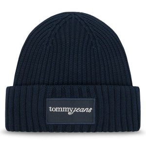 Czapka Tommy Jeans. Niebieskie czapki Tommy Jeans, bez wzorów, z jeansu. Za 149,99 zł.