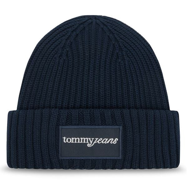 Czapka Tommy Jeans. Niebieskie czapki Tommy Jeans, bez wzorów, z jeansu. Za 149,99 zł.