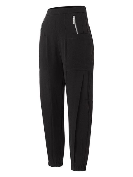 MAC Spodnie w kolorze czarnym rozmiar: 38. Czarne spodnie z wysokim stanem MAC, bez wzorów, z materiału, z podwyższonym stanem. Za 227,31 zł.