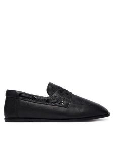 Calvin Klein Półbuty Ess Boatshoe Lth HW0HW03116 Czarny. Czarne półbuty Calvin Klein, bez wzorów, ze skóry, bez obcasa, na płaskiej podeszwie, bez zapięcia. Za 486,99 zł.