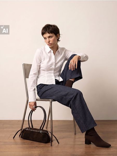 Bawełniana gładka koszula slim fit - biały. Białe koszule Sinsay, l, bez wzorów, z bawełny, bez kołnierzyka, bez ramiączek. Za 39,99 zł.