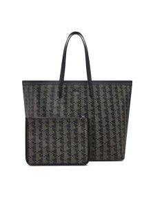 Lacoste Torebka NF5002ZE Czarny. Czarne shopper bag Lacoste, bez wzorów, ze skóry, bez dodatków. Za 479,99 zł.