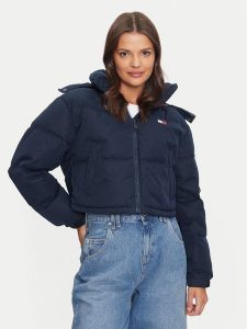Tommy Jeans Kurtka puchowa Alaska DW0DW19687 Granatowy Regular Fit. Niebieskie kurtki Tommy Jeans, xl, bez wzorów, z jeansu, bez kaptura. Za 539,99 zł.