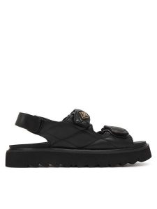 REPLAY Sandały GWF5D .000.C0010S Czarny. Czarne sandały Replay, bez wzorów, ze skóry, bez obcasa, na płaskiej podeszwie, bez zapięcia. Za 349,99 zł.