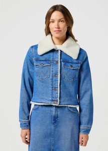 WRANGLER DAMSKA KURTKA SHERPA JACKET ONCE LOVED 112356629 W41N017501. Kurtki Wrangler, xl, bez wzorów, bez kaptura. Za 359,99 zł.