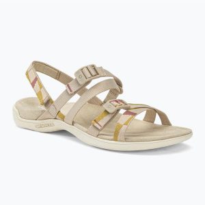 Sandały trekkingowe damskie Merrell District 3 Backstrap Web. Brązowe buty trekkingowe Merrell, bez zapięcia. Za 209,99 zł.