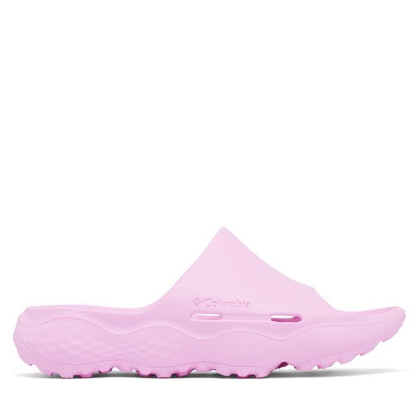 Klapki Columbia. Fioletowe klapki Columbia, bez wzorów, bez obcasa. Za 239,99 zł.